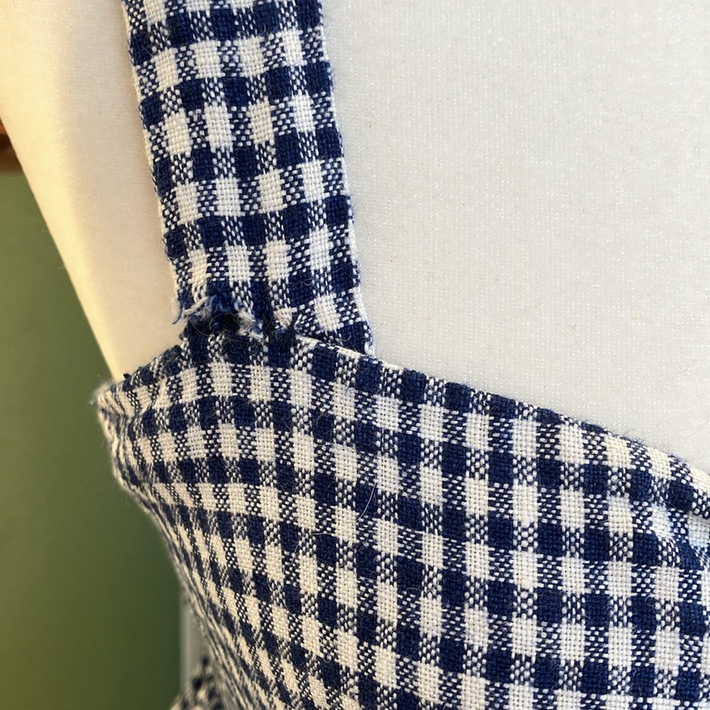 Reformation Blue Gingham Mini Dress - Picture 3 of 7